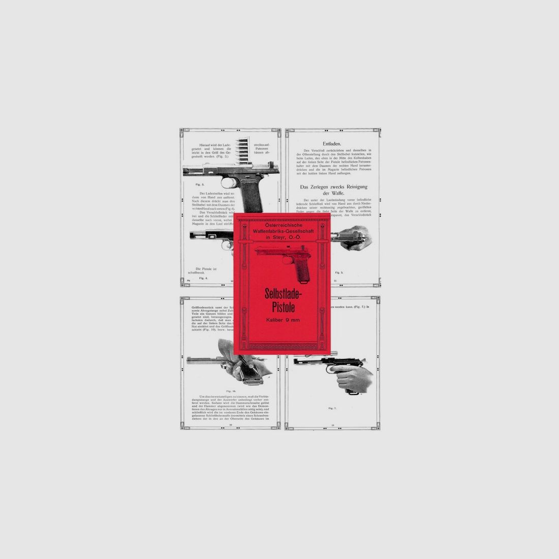Nachdruck Bedienungsanleitung Pistole Steyr M1912 Österreich