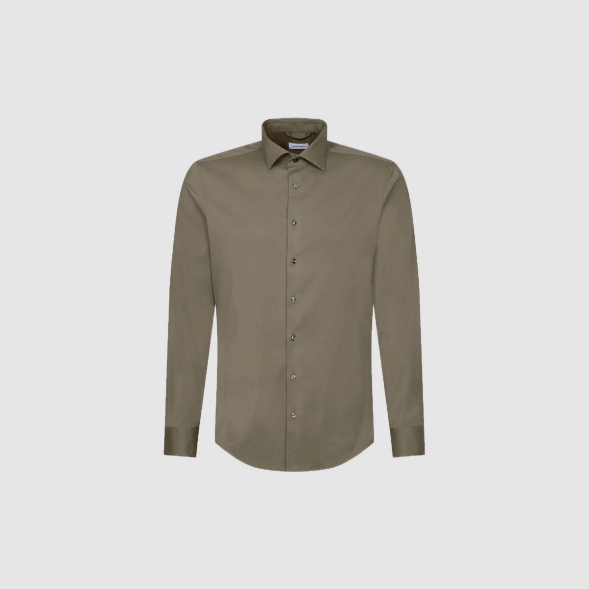 SEIDENSTICKER Twill performance shirt in slim with Kent collar green