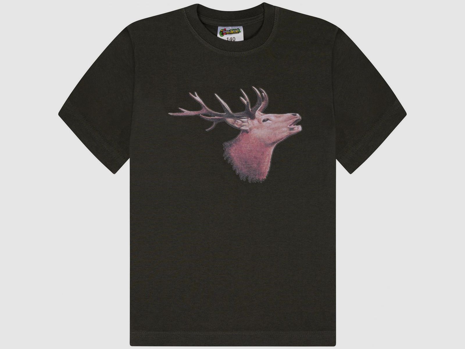 T-Shirt "Hirschkopf" Kinder (Oliv)