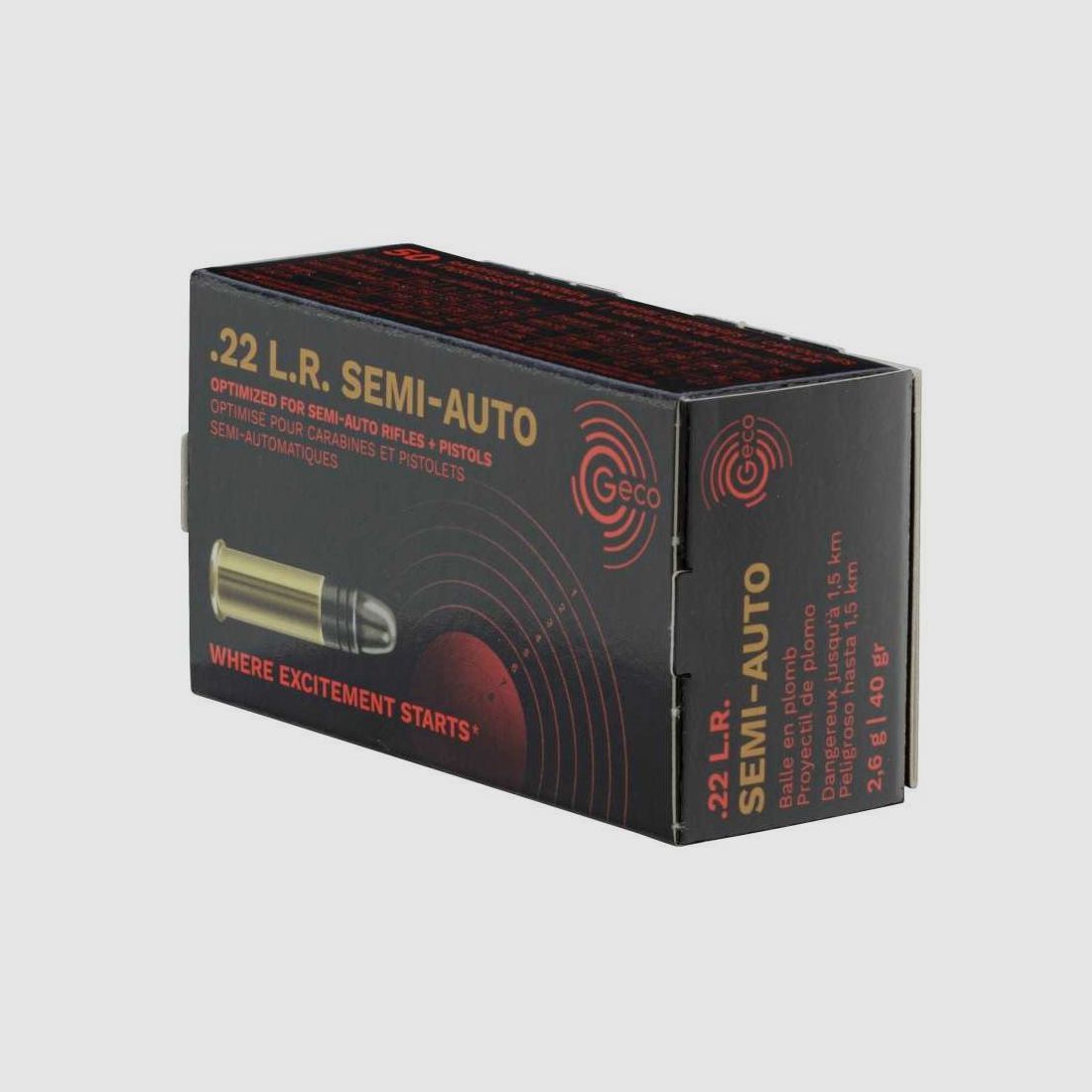 GECO Munition .22 LR Semi-Auto 40 gr / 2,6 g - Geco Semi-Auto x500, Bild 5 von 7