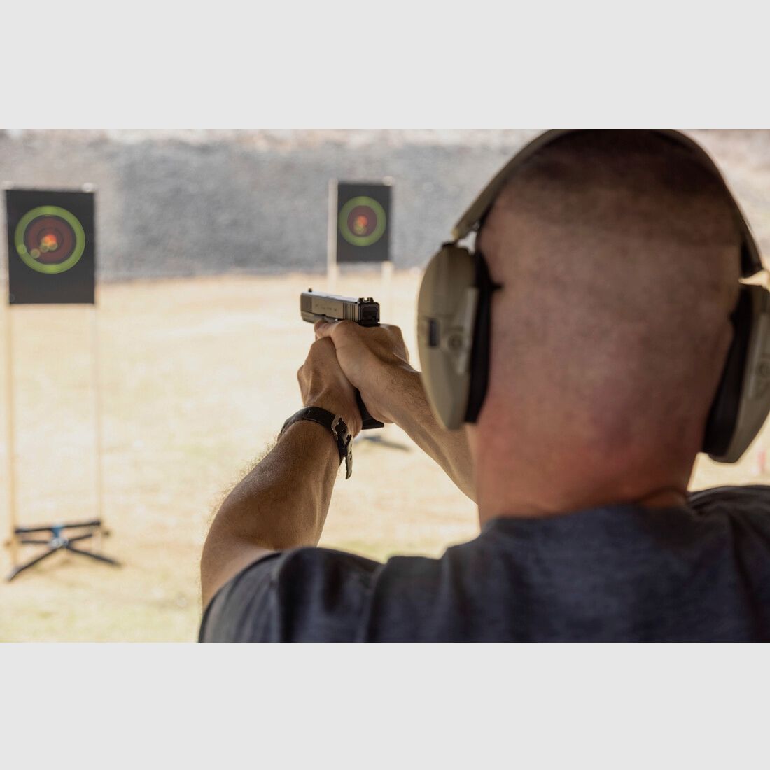 Korn Glock GMS - GLOCK modified sight (Standard per Gen5) set con vite in acciaio autoilluminante verde 4.1mm