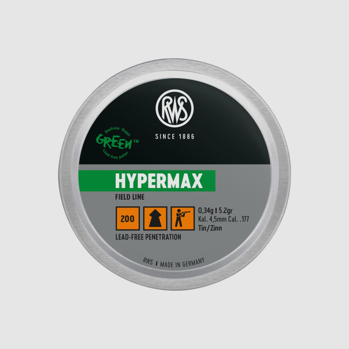 RWS HYPERMAX 4,5mm 0,34g SENZA PIOMBO 200/2.000/20.000