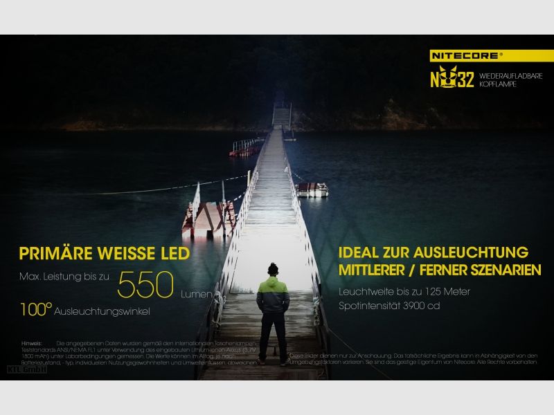 Nitecore NU32 Taschenlampe NU32 schwarz