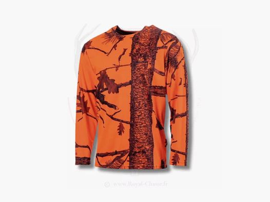 T-Shirt Camo Orange Langarm TREELAND