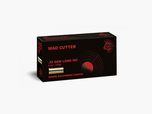 GECO 32 S&W LONG 100 GRS / 6,45 G WAD CUTTER 50 STK