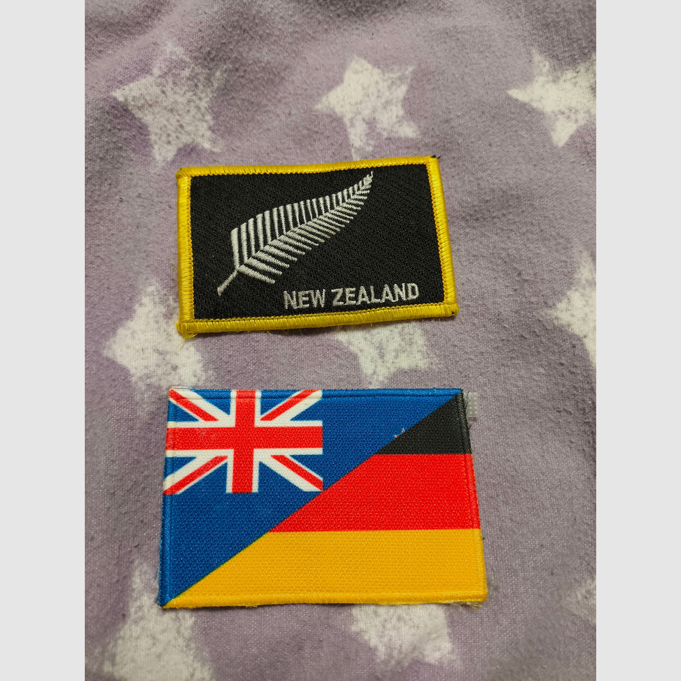 Klett Patch Neuseeland-Deutschland Flagge + New Zealand