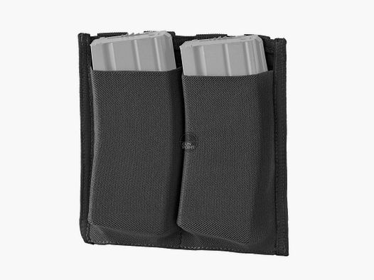 DEFCON 5 LOW PROFILE ELASTIC 5.56 DOUBLE MAGAZINE POUCH BLACK