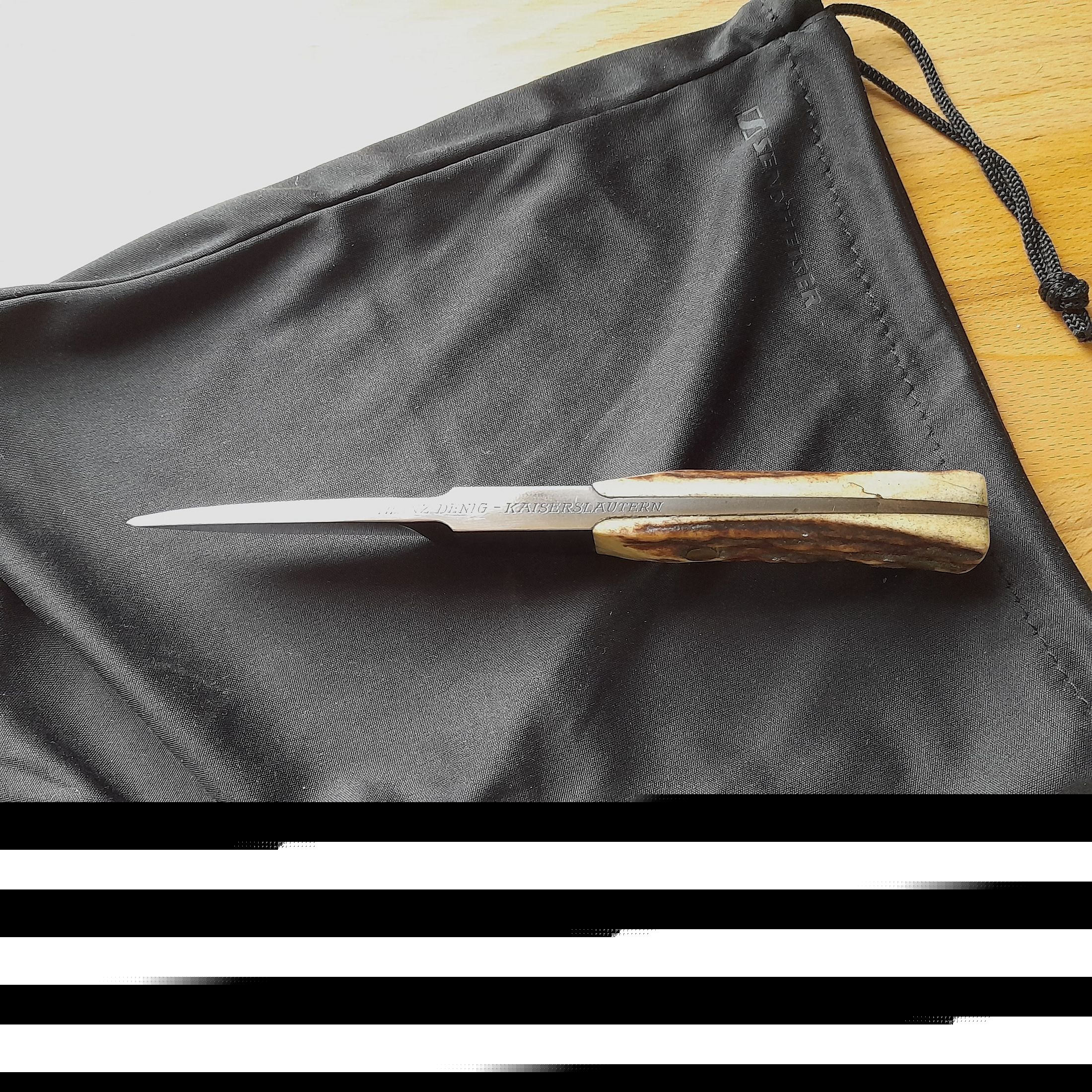 Damast Jagdmesser von Heinz Denig Handgeschmiedet aus der Eisenschmiede in Trippstadt Pfalz