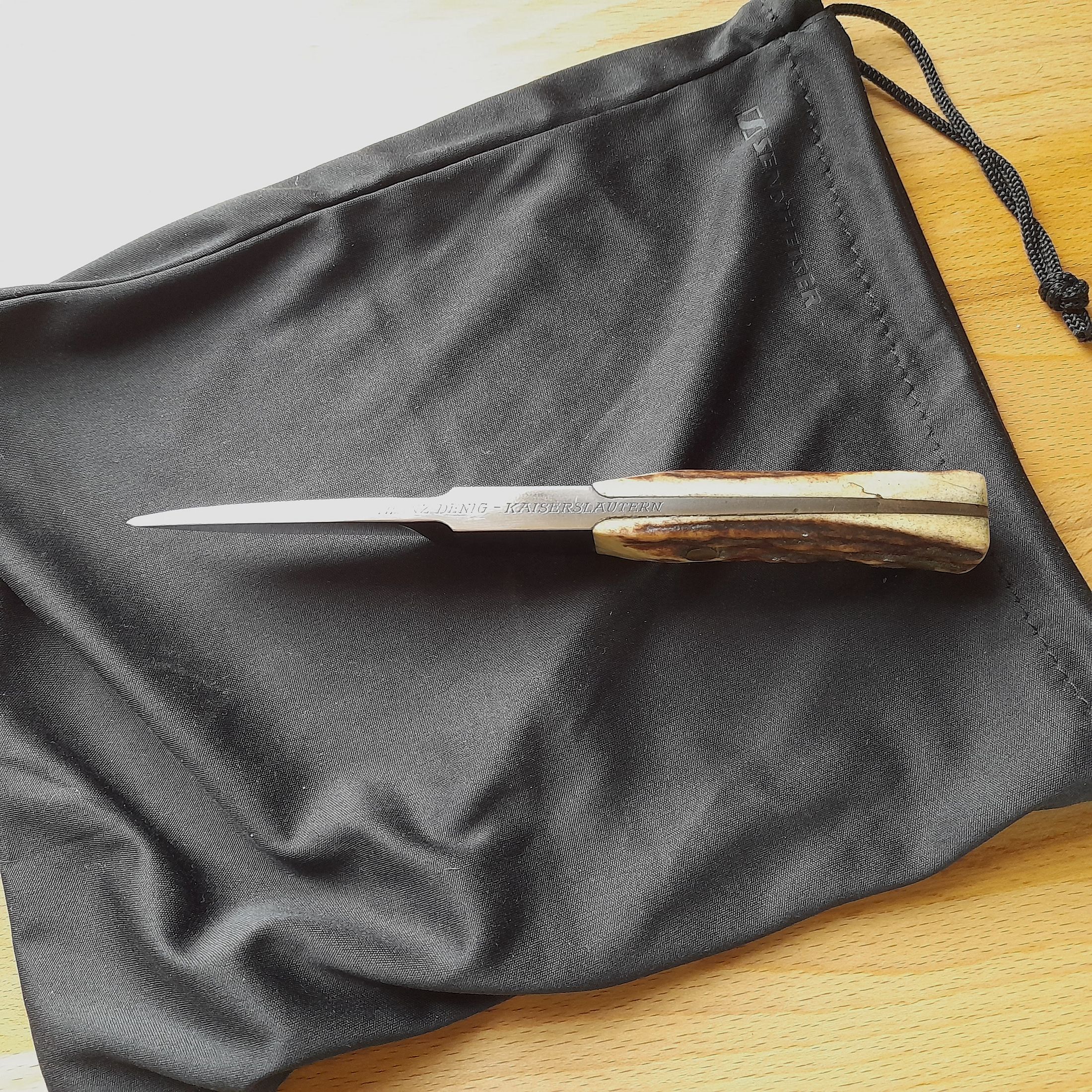 Damast Jagdmesser von Heinz Denig Handgeschmiedet aus der Eisenschmiede in Trippstadt Pfalz