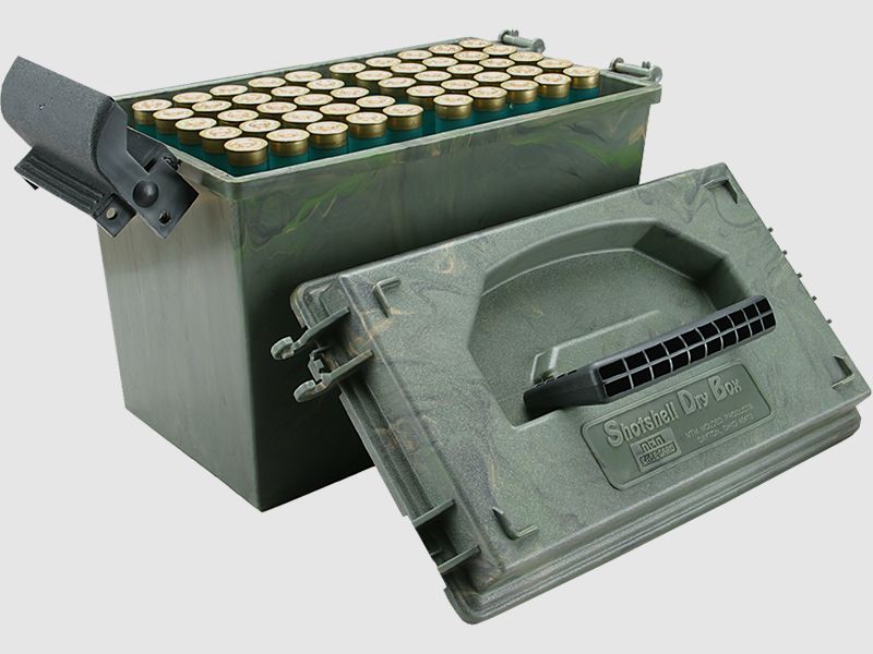 MTM Schrotpatronenbox SD-100-12-09 wild camo inkl. 150 Schuss ELEY VIP Pro-ECO Steel .12/70 24G #7