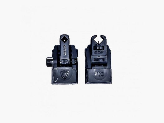 CAA FLIP UP SIGHT FRONT / REAR SET BLACK