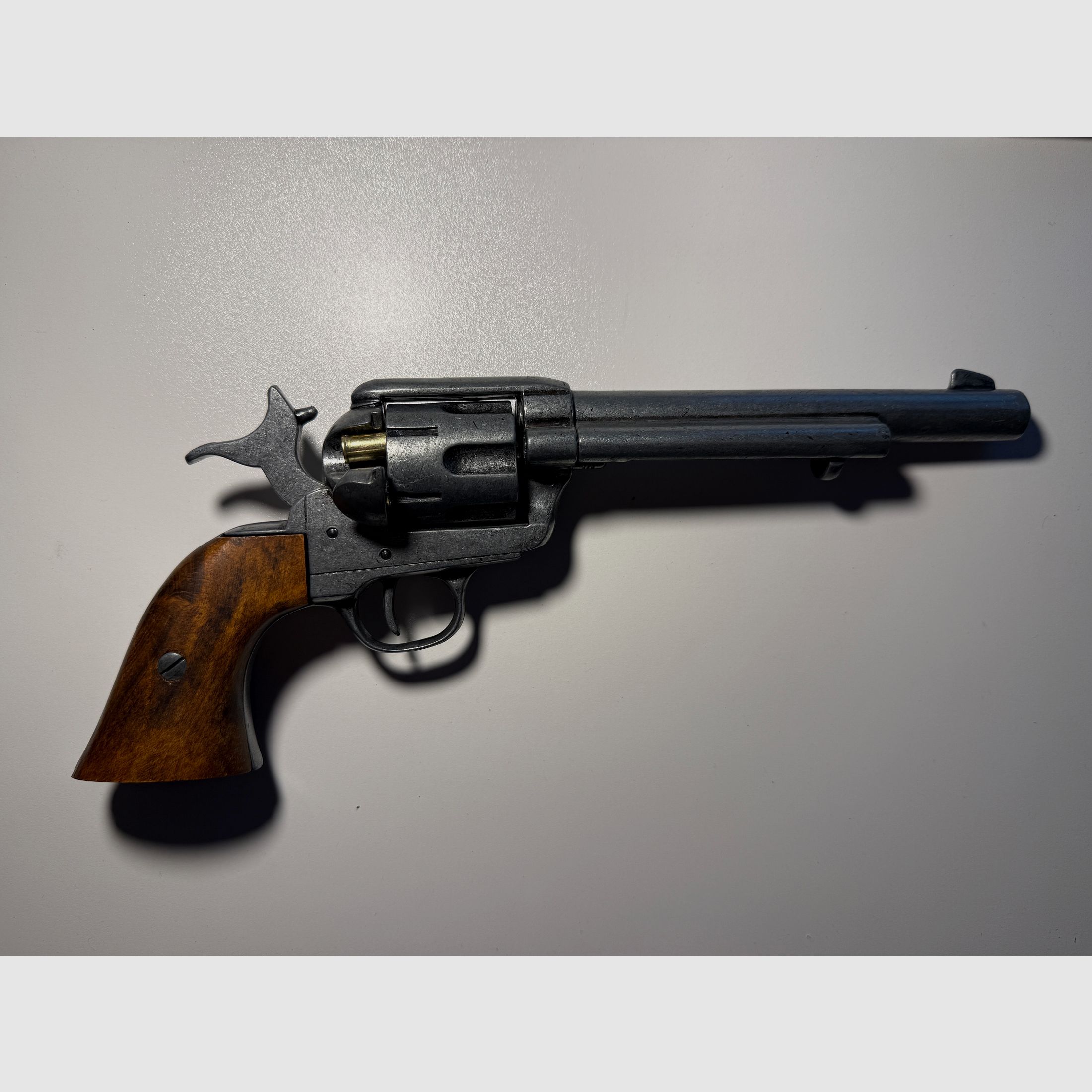 Deko Revolver US Kavalleriecolt Denix Colt .45 Peacemaker USA 1873, altgrau