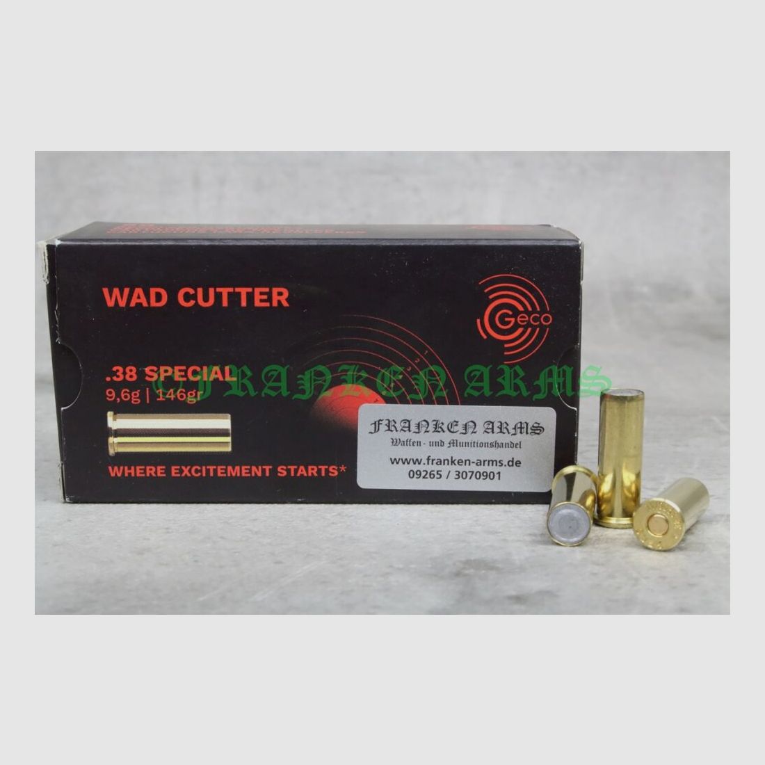 Geco .38 Special Wad Cutter 148gr. 9,6g 50 sztuk ceny hurtowe
