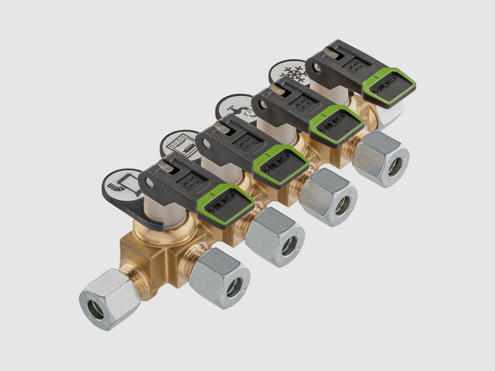Verteilerblock KSV-AB4 kurz, ø 10 mm, Bild 1 von 2
