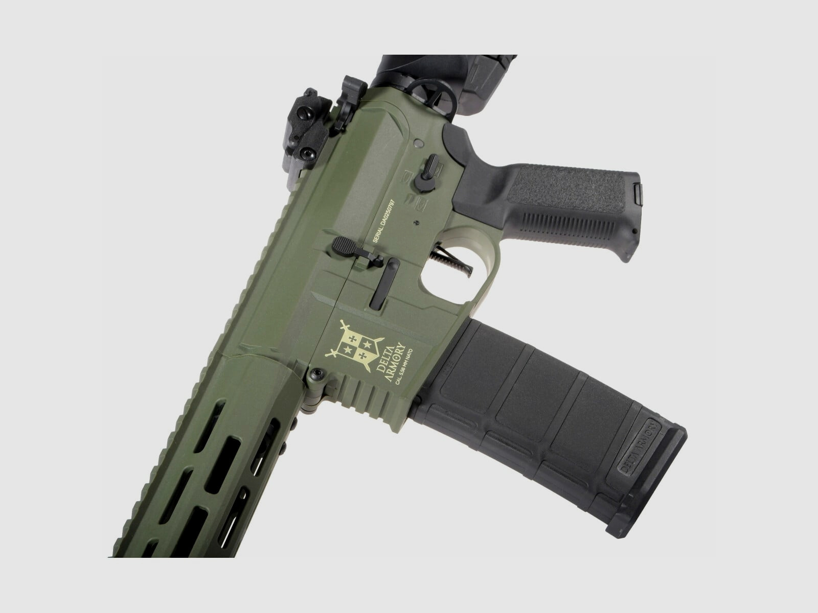 M4 AR15 M-LOK 10 Zoll CHARLIE EAGLE ETU Oliv S-AEG Airsoft Gewehr Frei ab 18 Jahren | Delta Armory