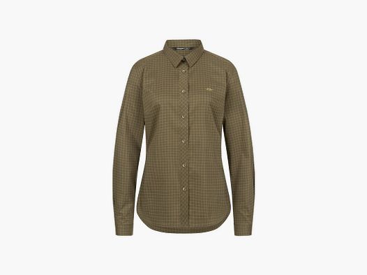 Bluzka Blaser Stretch Sergia w ciemnooliwkową kratkę