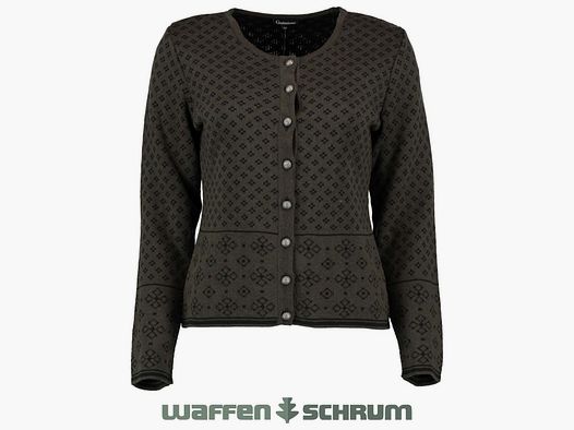 Gipfelstürmer Strickjacke Rundhals Dunkelgrün