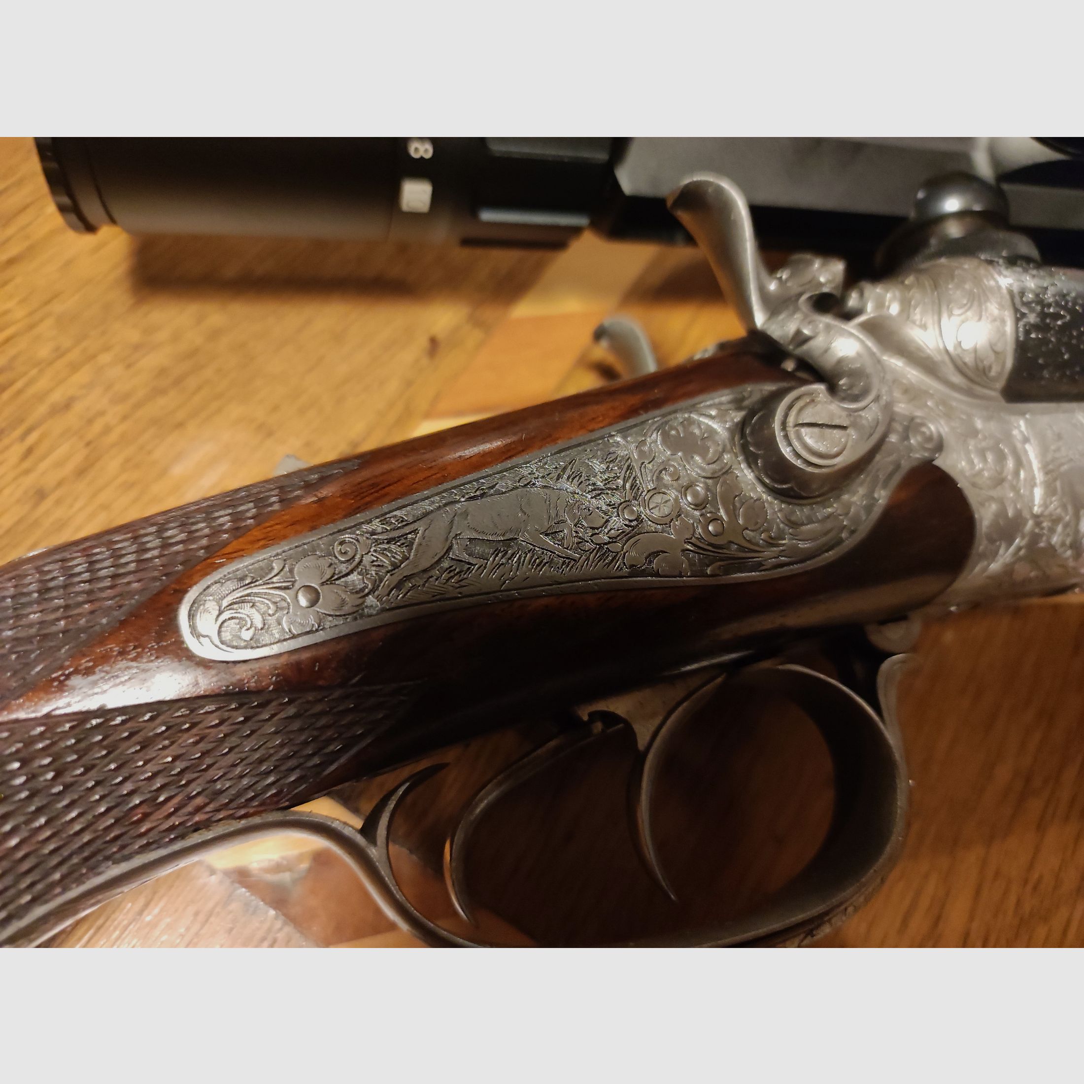 Neuwertiger Ferlacher Drilling 5,6x50R Mag 16/70 Hahndrilling Rouxverschluss kein Krieghoff Blaser Merkel Nimrod Suhl Simson Collath