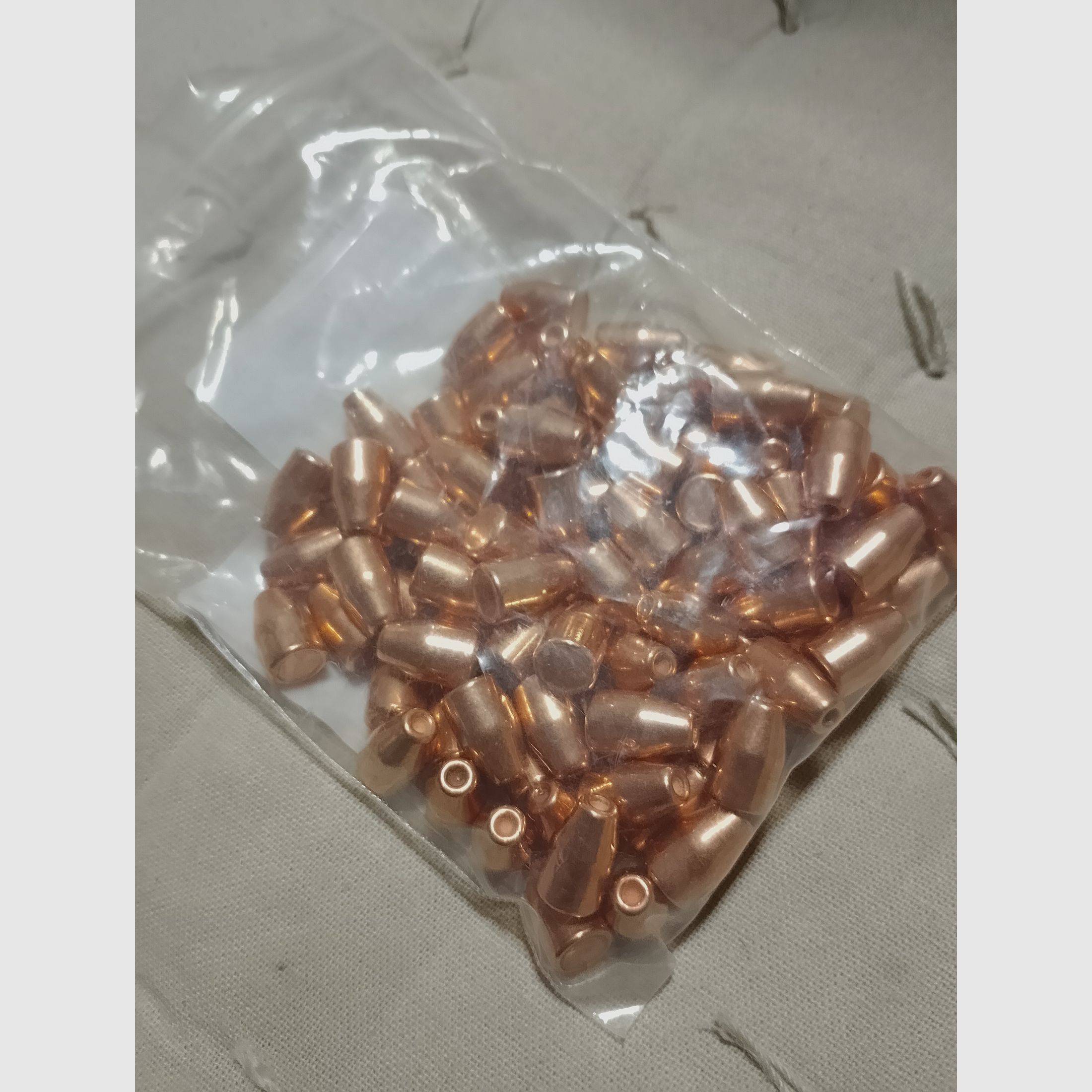 LOS Proyectiles de punta hueca recubiertos de cobre 9mm de diámetro .356 peso 123 gr 90 piezas para por ejemplo HP max