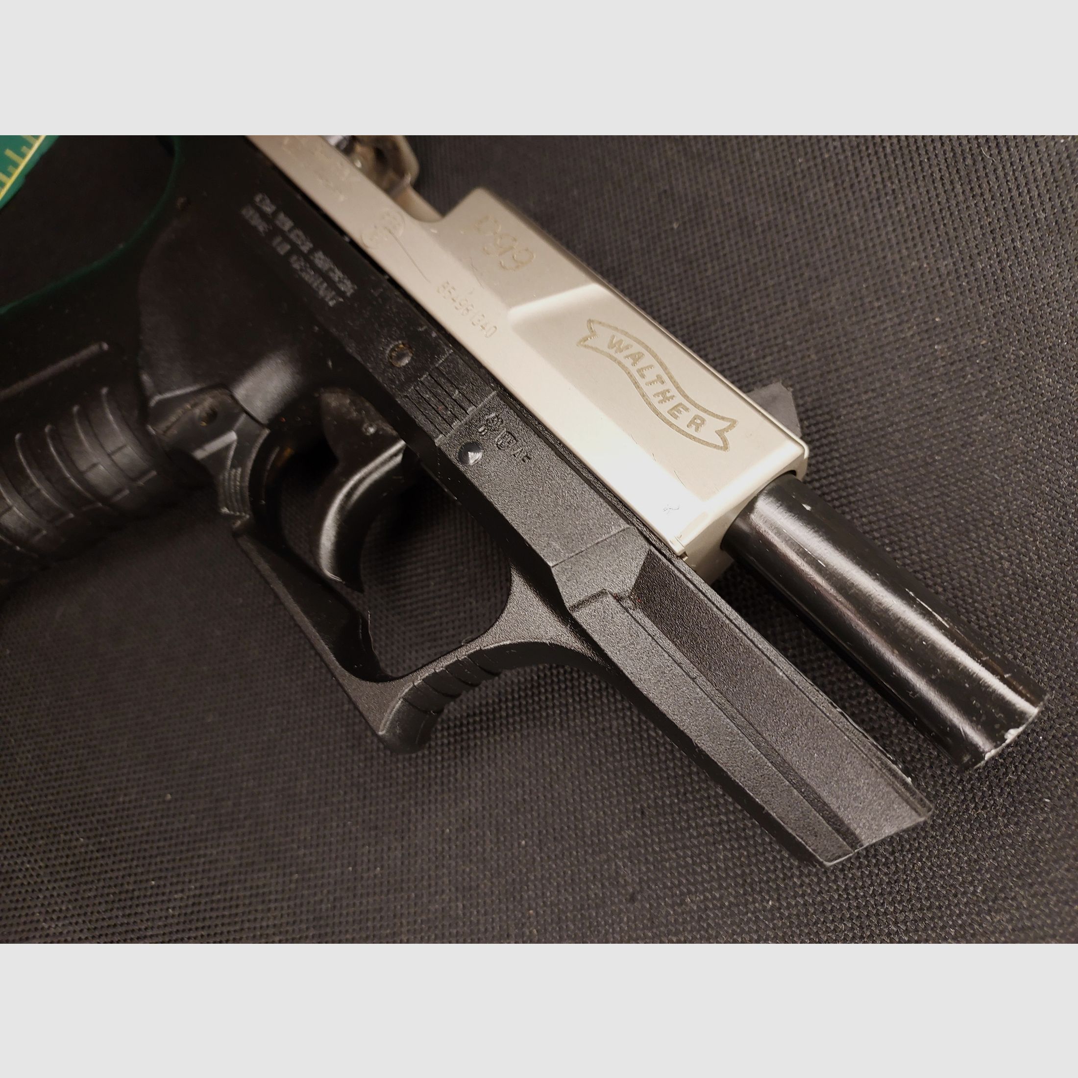 Walther P99 blank firing pistol 9mm P.A.K. bicolor Nickel (PTB 762) P 99 with 2 magazines