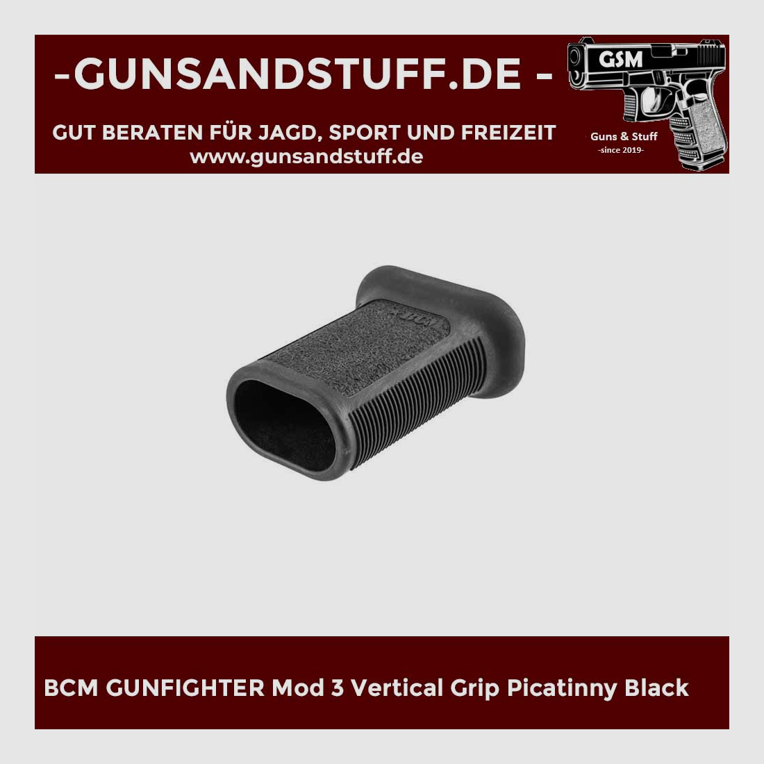 BRAVO COMPANY BCMGUNFIGHTER Mod 3 Vertical Grip Picatinny Black
