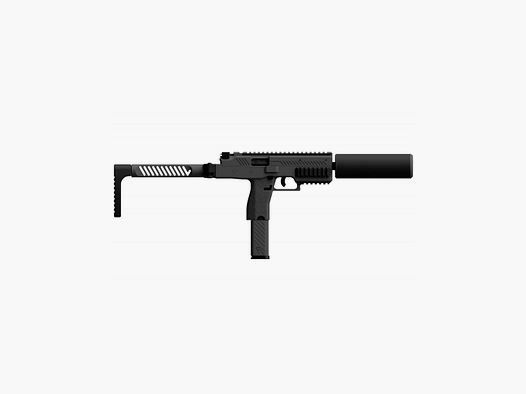 Airsoft-replica Vorsk SMG VMP-1X grijs met demper 0,95J