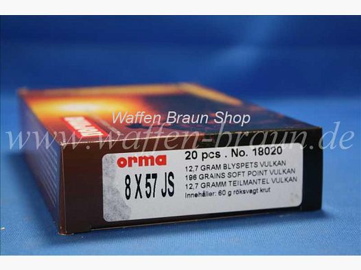 NORMA 8X57 JS VULKAN 12,7G 196GR 20 stuks