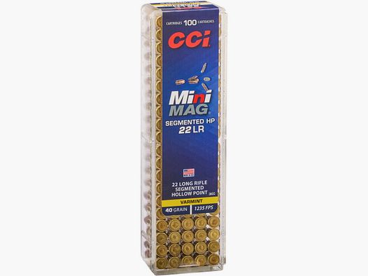 CCI .22 lfb. Mini Mag Segmented HP 2.6g/40grs.