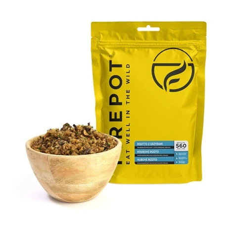 Nourriture lyophilisée Risotto aux cèpes 135 g FIREPOT repas lyophilisé