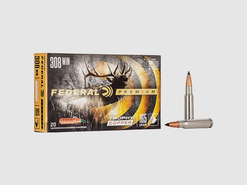Patronen Federal Premium Geschoss Trophy Copper Kaliber 308 Win, Bild 5 von 10