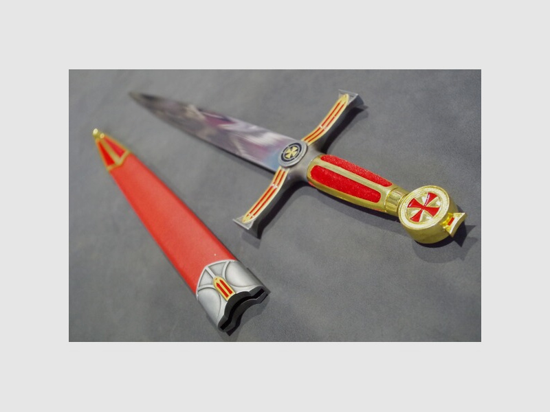 Dolch der Kreuzritter Templer mit Stahlklinge 54 cm