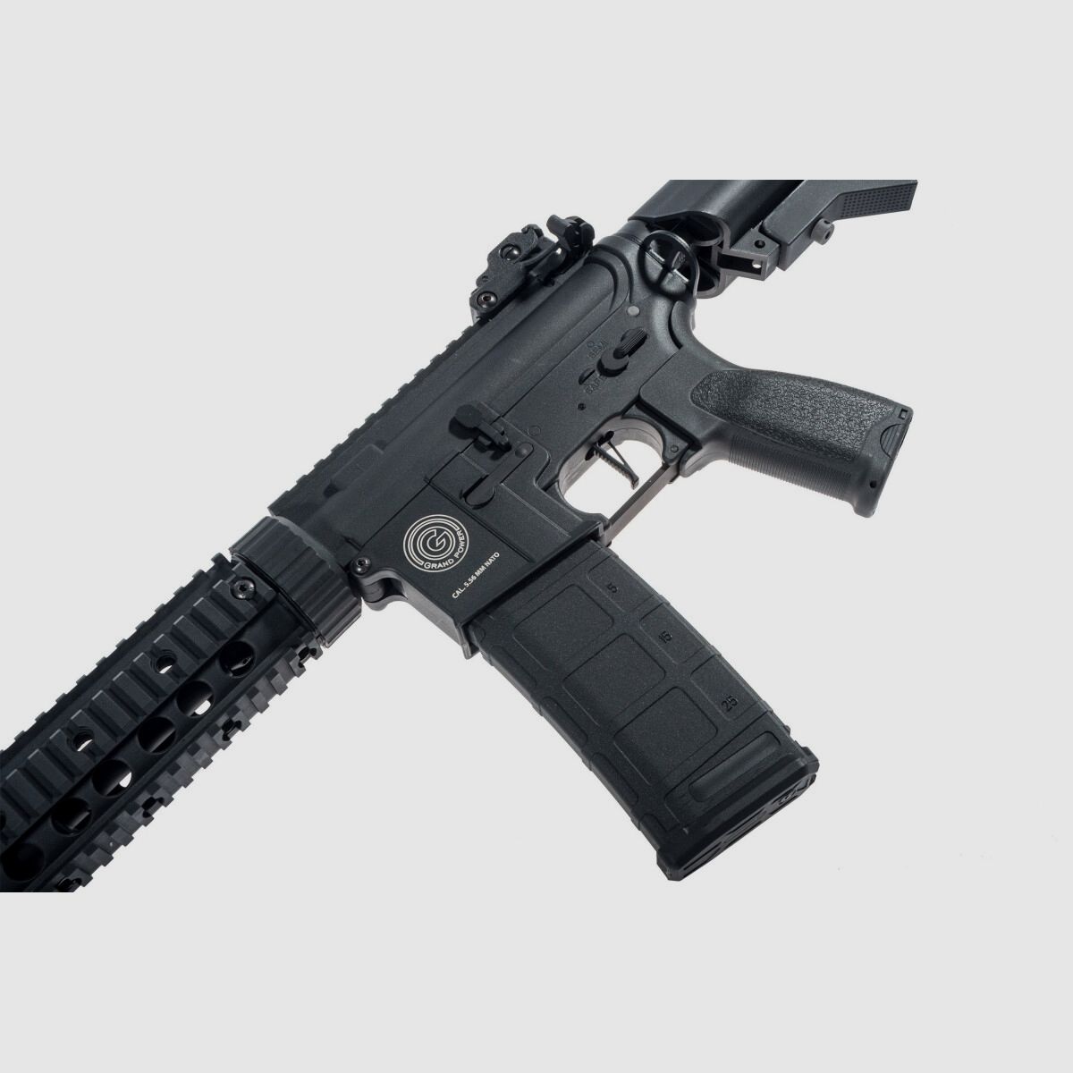 Grand Power AR15 SilentOps 7 Zoll CHARLIE Delta Armory Schwarz S-AEG Airsoft Gewehr Frei ab 18 Jahren