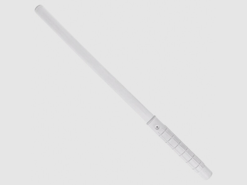 HPE 62 cm klassischer flexibler Gummi Schlagstock - Weiß - Abwehrstock