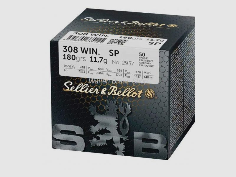 S+B .308Win. SP 180grs. 50St