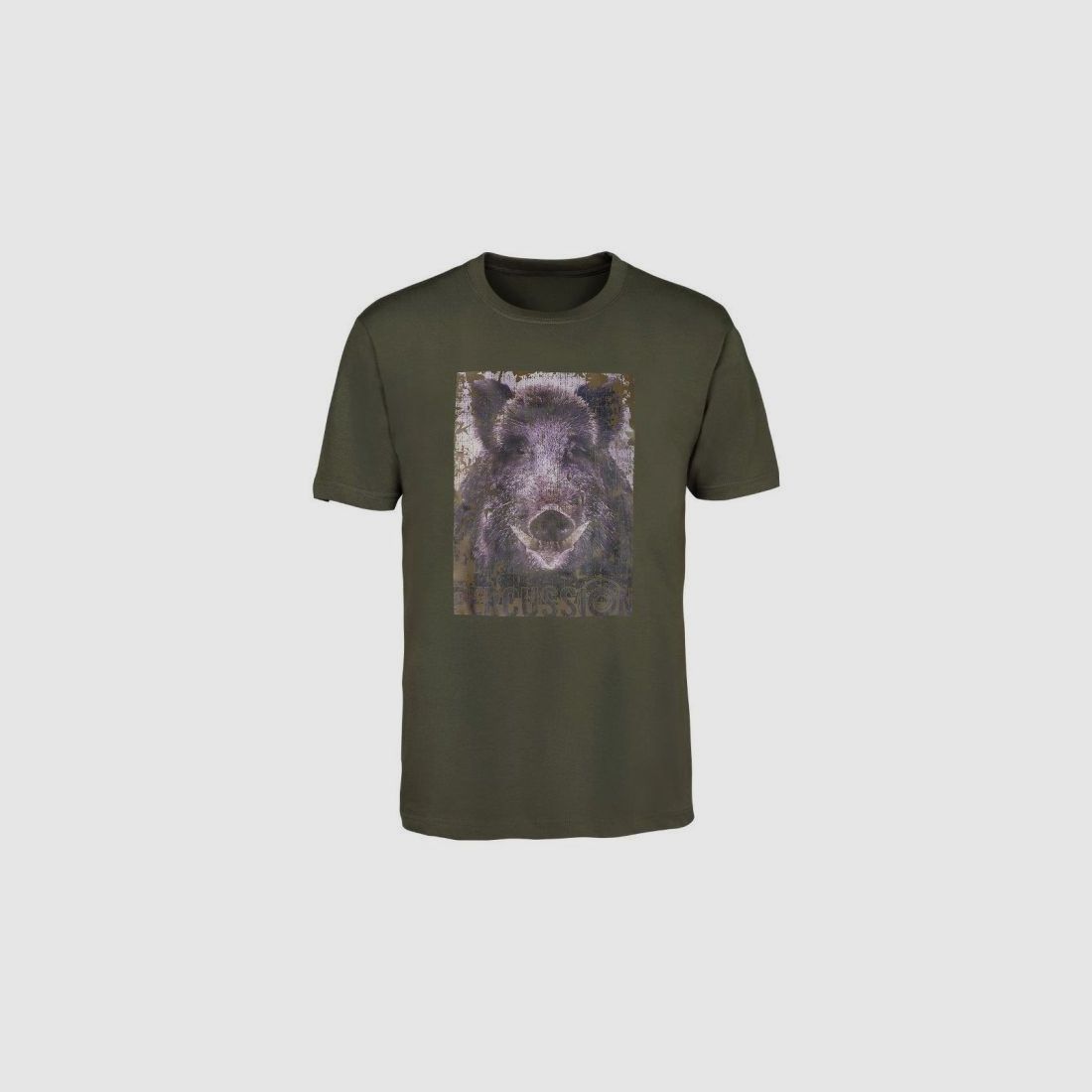 PERCUSSIE T-SHIRT SERIGRAFIE WILDZWIJN, afbeelding 2 van 5