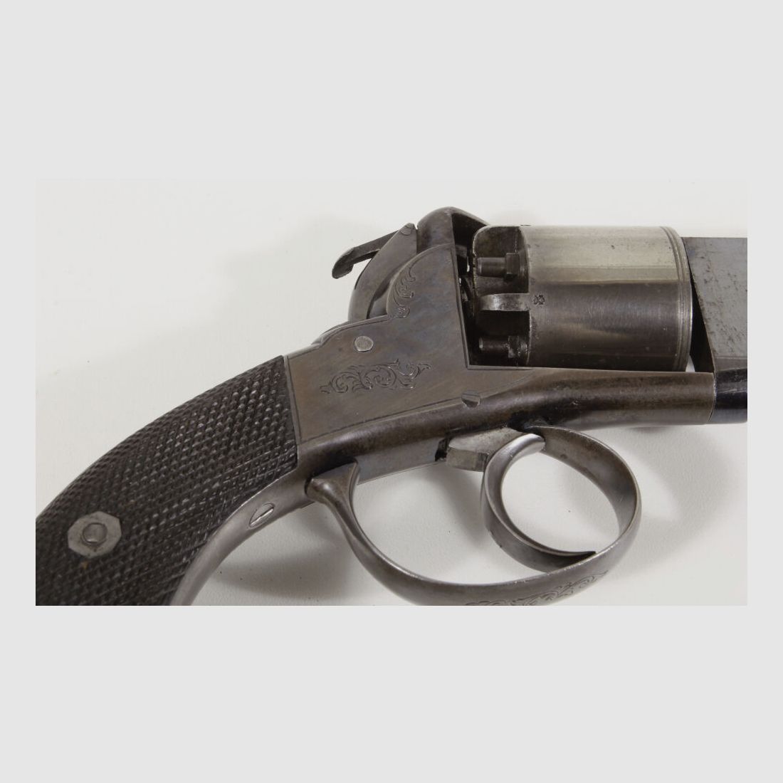 Originele percussie revolver R. Jones Liverpool in de doos Artikel 15856