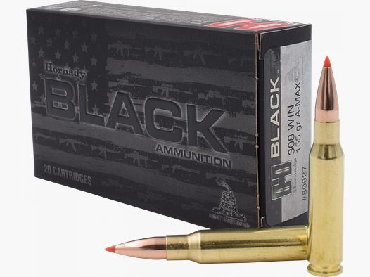 Hornady BLACK .308 Win A-Max 155 grs Büchsenpatronen