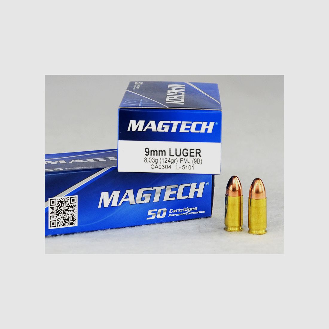 MAGTECH 9 mm Luger, bala de plomo 124 grs 1 paquete (50 disparos a 0,289 €*)