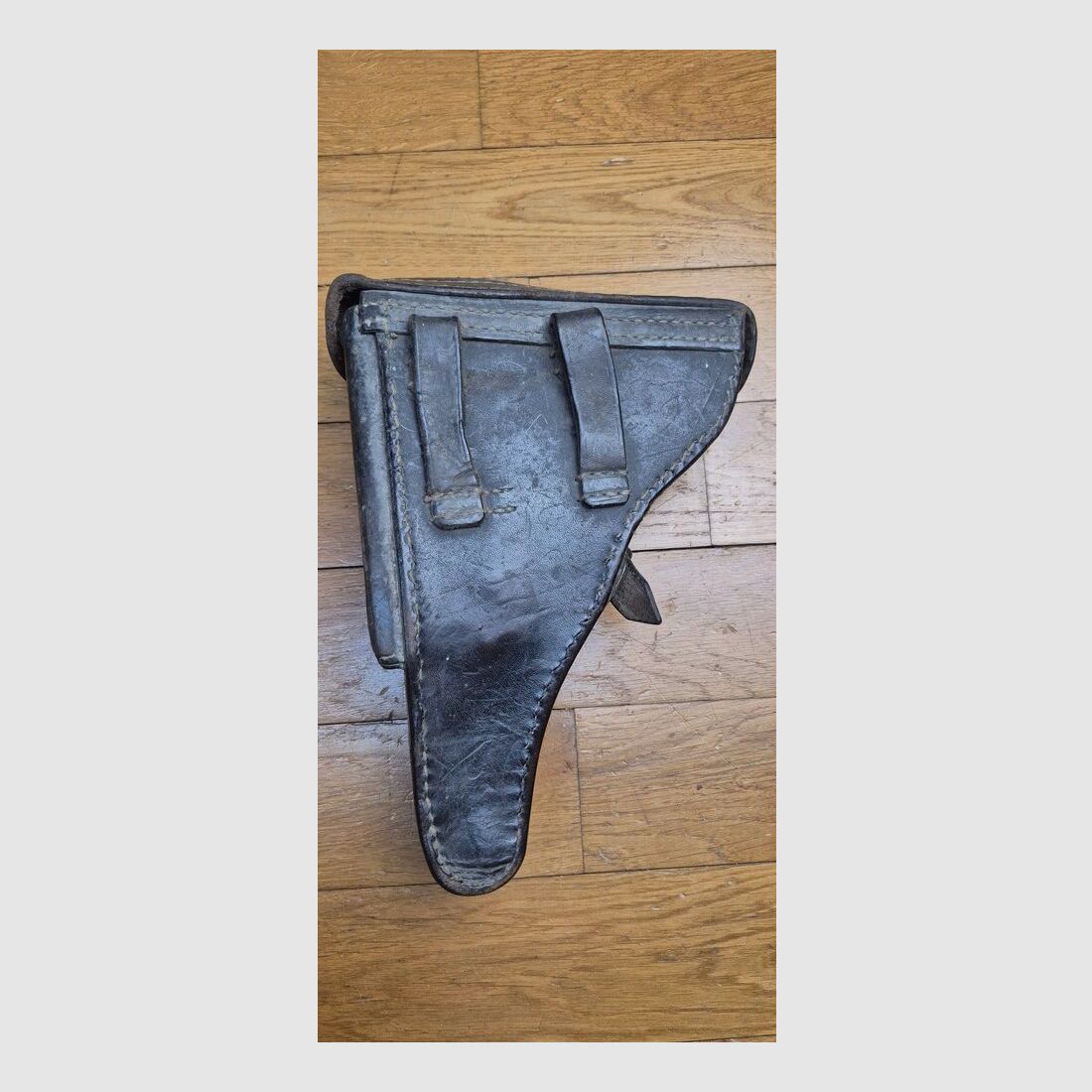 Seltenes Etui für Pistol Luger P08 – Herstellung J.WOLTER & Co 1916 – Seltenes Stück aus braunem Leder – Nähte und Leder in TBE – Der Schlüssel ist noch drin (ein DWM) – Stück zum Reinigen und Wachsen, das nie auf dem Markt war – Ein sehr schönes Etui in TBE / TBE+!, Bild 3 von 14