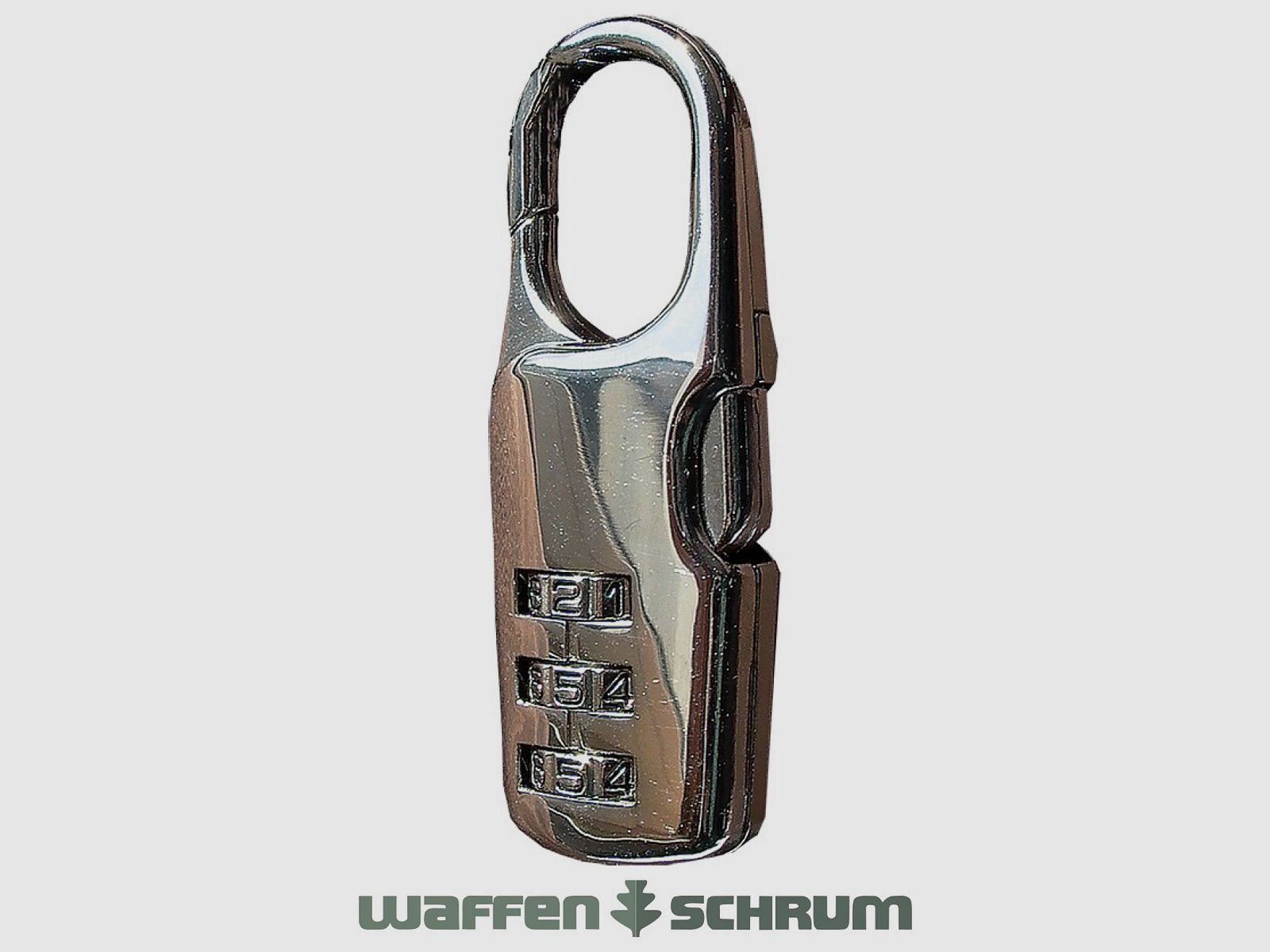 Number lock made of chrome-plated metal