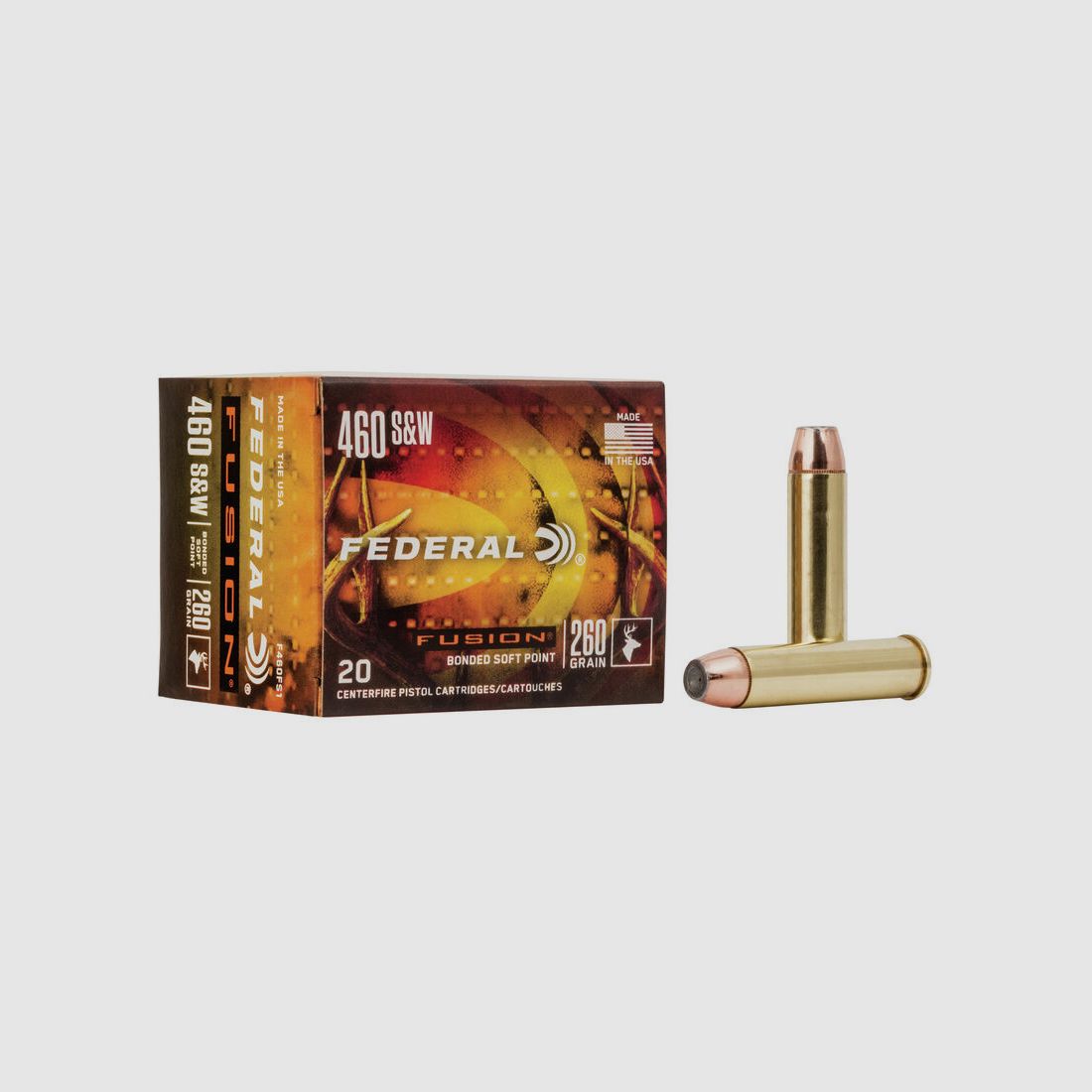 Federal Fusion .460 S&W 260GR SP 20 cartridges