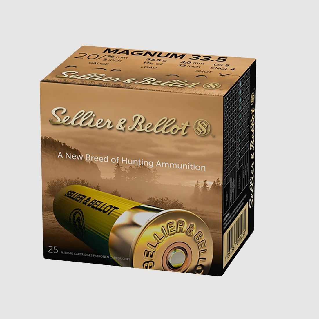 20/76 Jagd Plastik Magnum 3,5mm 33,5g Sellier & Bellot
