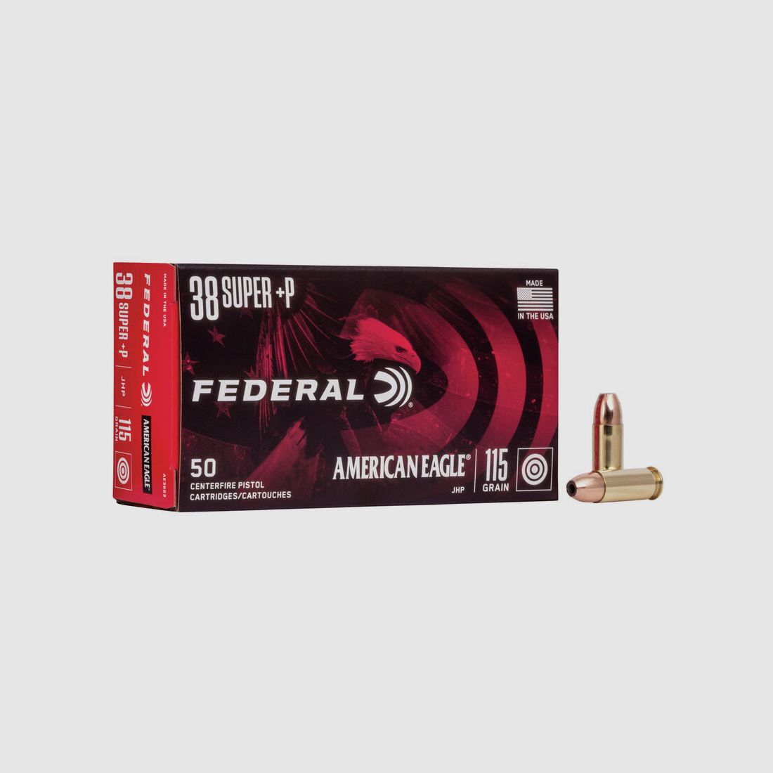 Federal American Eagle .38 Super 115GR JHP 50 Patronen