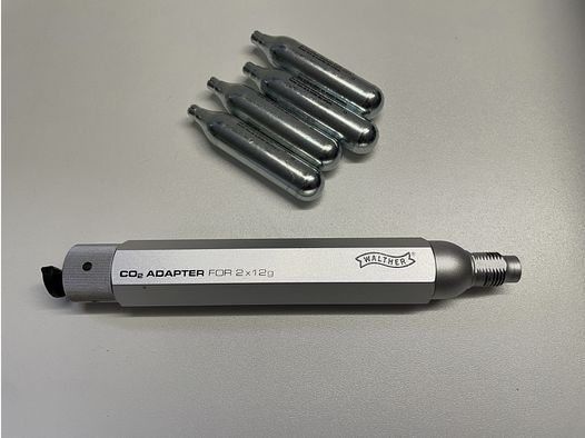 Walther CO2-Adapter für 2x 12g CO2-Kapseln inkl. 4 Kapseln