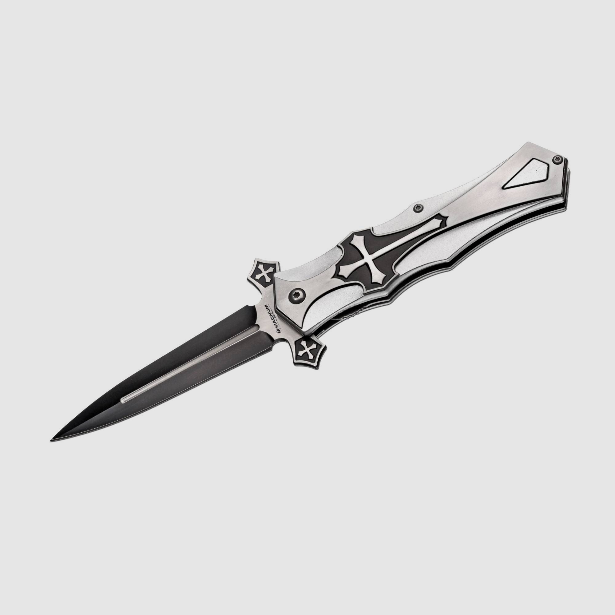 Crusader pocket knife legal single-edged Gothic stiletto
