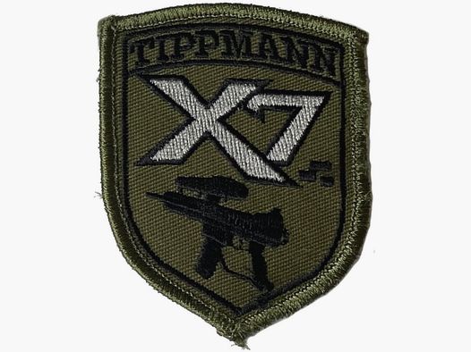 Paintball / Airsoft klittenband patch geborduurd (Tippmann X-7)