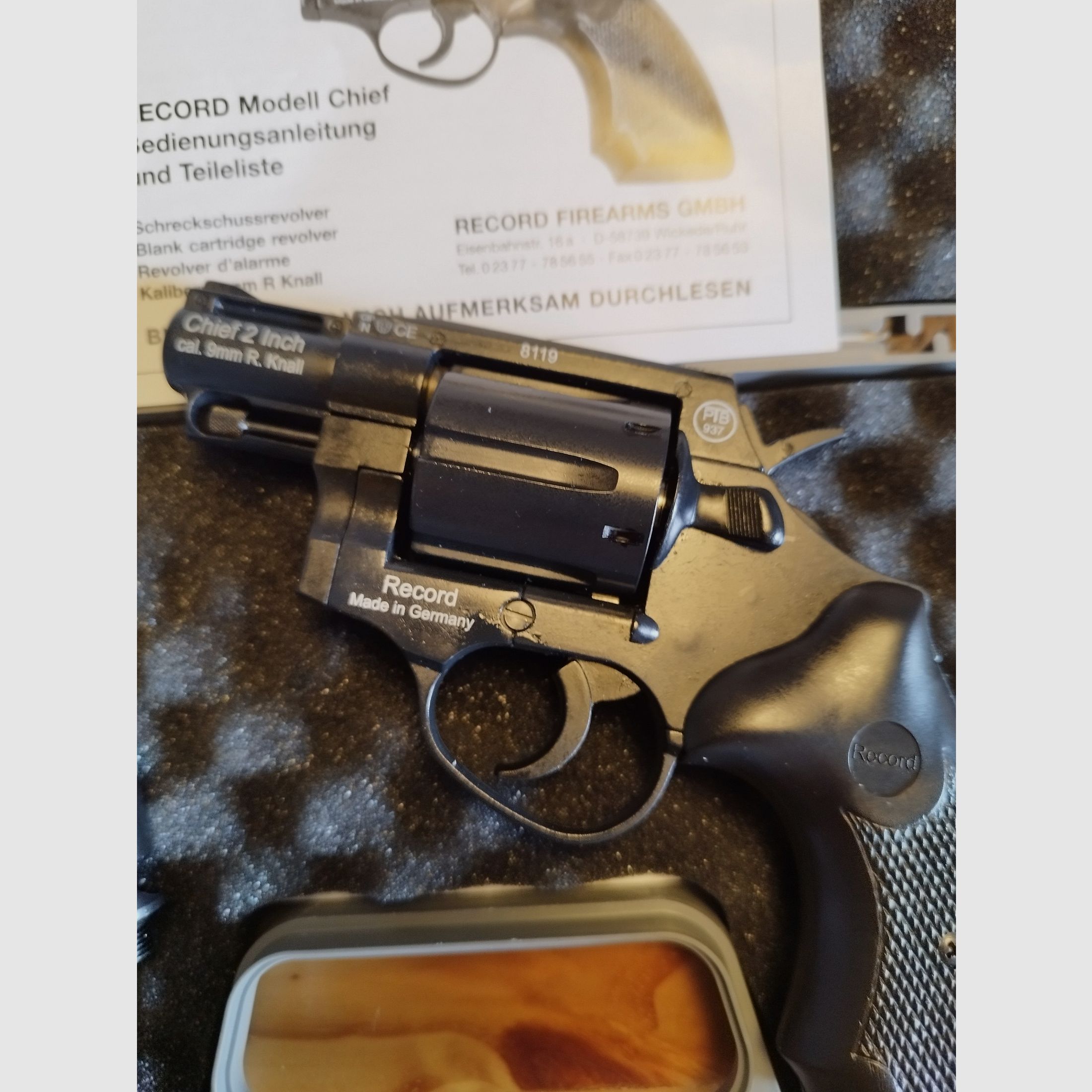 Record Chief 2" Schreckschuss Revolver Kaliber 9mm R.K Set Angebot !!Neuware!!