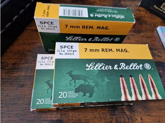 Cartucce S&B 7mm Rem. Mag, SPCE nuove e con scatola originale