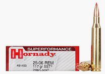 Hornady Superformance .25-06 Rem. 117GR SST 20 cartridges