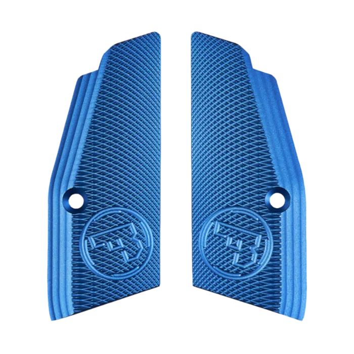 CZ Panneaux de Poignée TS & SP-01 Aluminium Bleu Court, 1 Paire